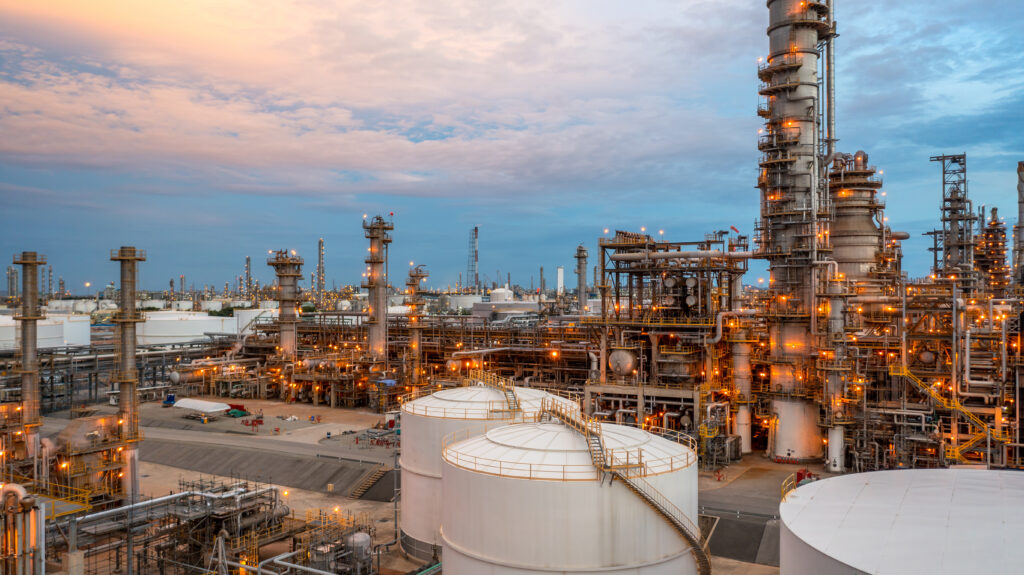 Refinery aerial view